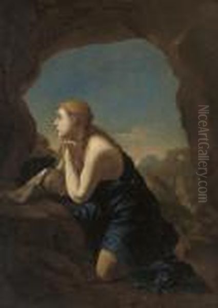 The Penitent Magdalen Oil Painting by Adriaen Van Der Kabel