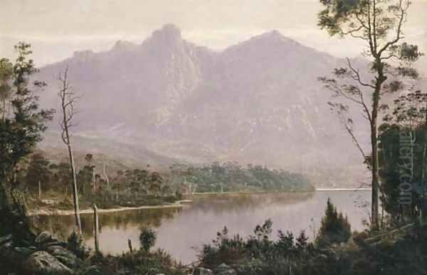 Mount Olympus and Mount Marion, Tasmania Oil Painting by H. Forrest