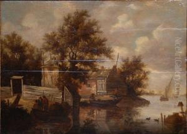 Cradle Back Oil Painting by Anthony Jansz. Van Der Croos