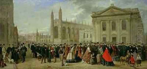 Degree Morning at Cambridge in 1863 Oil Painting by Robert Farren