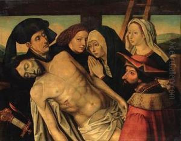 The Lamentation Oil Painting by Follower of Hugo van der Goes