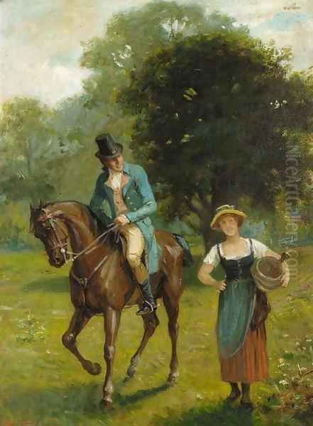 The Squire's greeting Oil Painting by George Fox