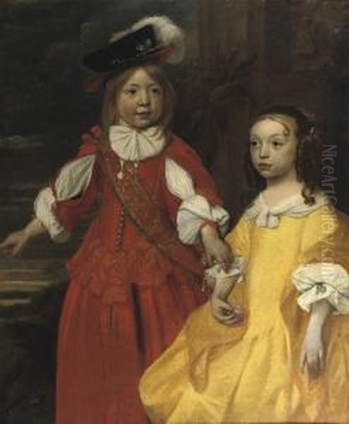 Double Portrait Of Henric And Barbara De Sandra Oil Painting by Bartholomeus Van Der Helst