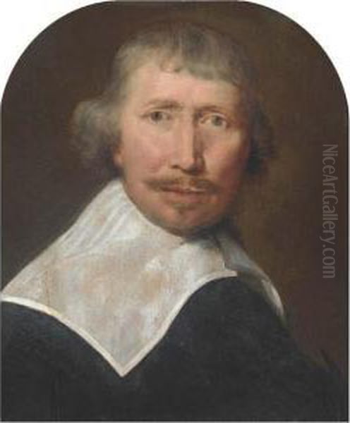 Portrait Of A Gentleman, Bust-length Oil Painting by Bartholomeus Van Der Helst