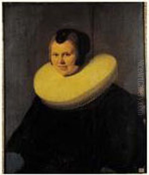 Portrait De Femme A La Collerette Oil Painting by Bartholomeus Van Der Helst