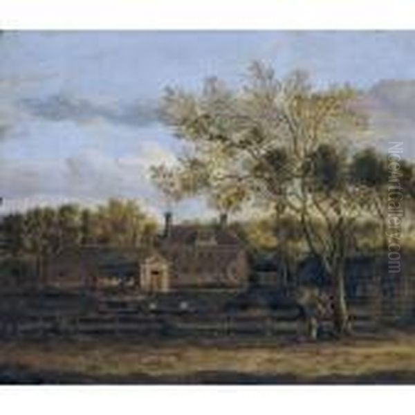 The Hofstede Wolf En Hoeck On The Purmer Oil Painting by Jan Van Der Heyden