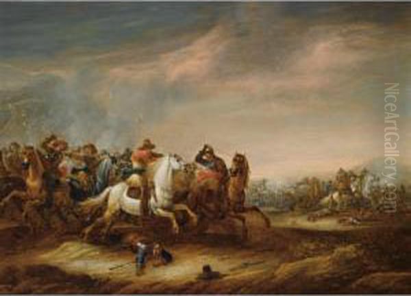 Other Properties
 

 
 
 

 
 A Cavalry Battle Scene Oil Painting by Abraham van der Hoef