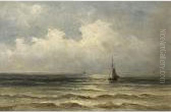 'ouder Scheveningen' Oil Painting by Gerard Van Der Laan