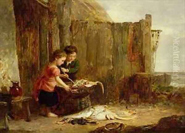 The Morning Catch Oil Painting by Alexander Jnr. Fraser