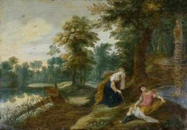 Pyramus Und Thsibe Oil Painting by Jasper van der Lamen