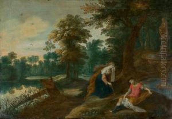 Pyramus Und Thisbe Oil Painting by Jasper van der Lamen