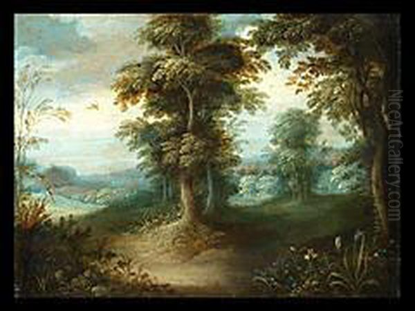 Waldlandschaft Oil Painting by Jasper van der Lamen