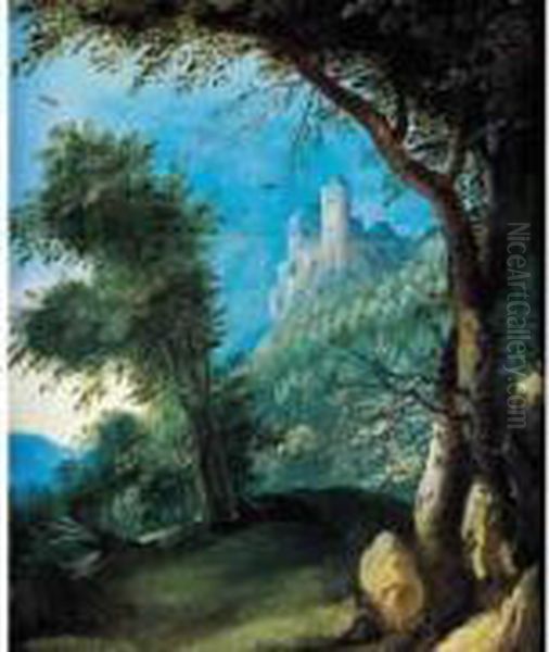 Paysage Au Chateau Oil Painting by Jasper van der Lamen