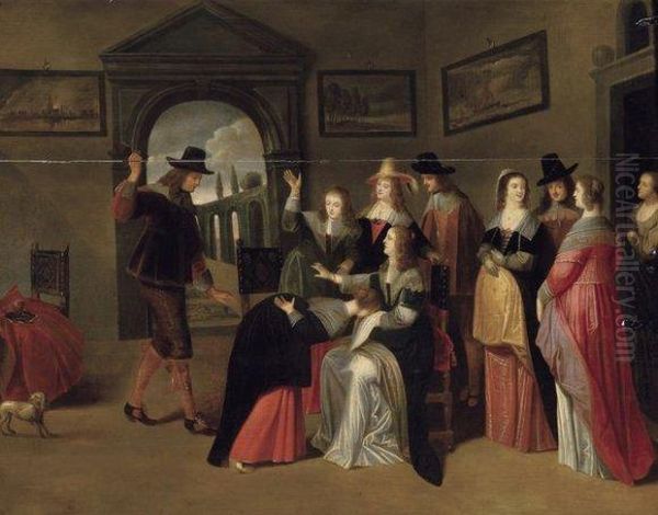 La Main Chaude Oil Painting by Christoffel Jacobsz van der Lamen