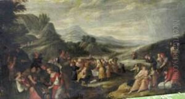 Crossing Of The Read Sea Oil Painting by Christoffel Jacobsz van der Lamen