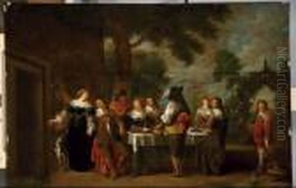 Sin Titulo Oil Painting by Christoffel Jacobsz van der Lamen