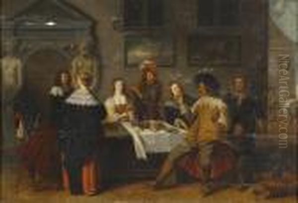 Banchetto Musicale Oil Painting by Christoffel Jacobsz van der Lamen