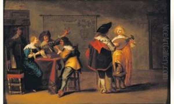 Le Concert Oil Painting by Christoffel Jacobsz van der Lamen