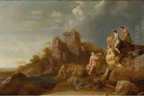 Sold By The J. Paul Getty Museum To Benefit Future Painting Acquisitions
 

 
 
 

 
 Diana And Actaeon Oil Painting by Dirck Van Der Lisse