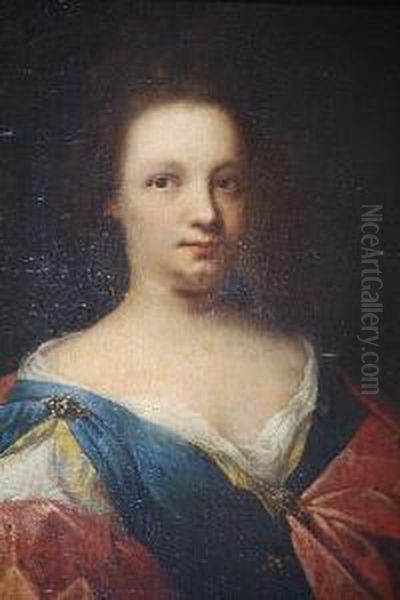 A Portrait Of A Lady Oil Painting by Heroman Van Der Mijn