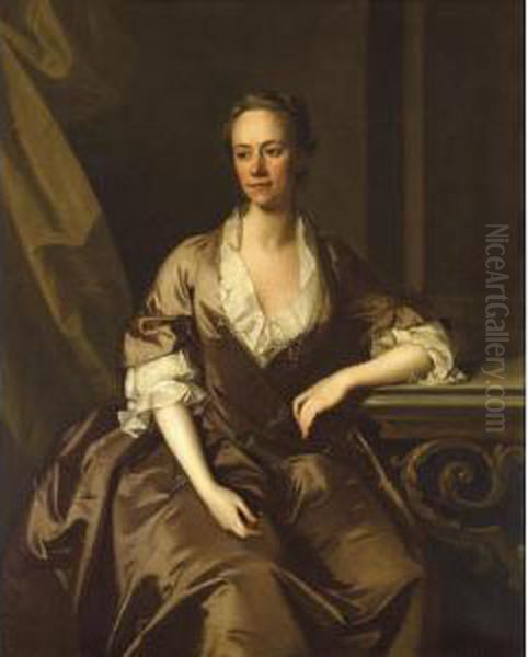 Portrait Of Elizabeth Turner, Mrs John Fowle Oil Painting by Heroman Van Der Mijn