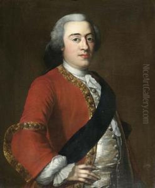 Prince Regent William Iv Of Orange. 1740. Oil Painting by Heroman Van Der Mijn