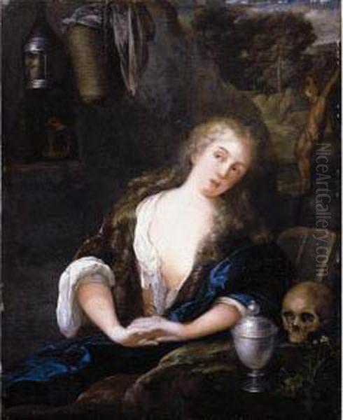 The Penitent Magdalene Oil Painting by Eglon Hendrick Van Der Neer