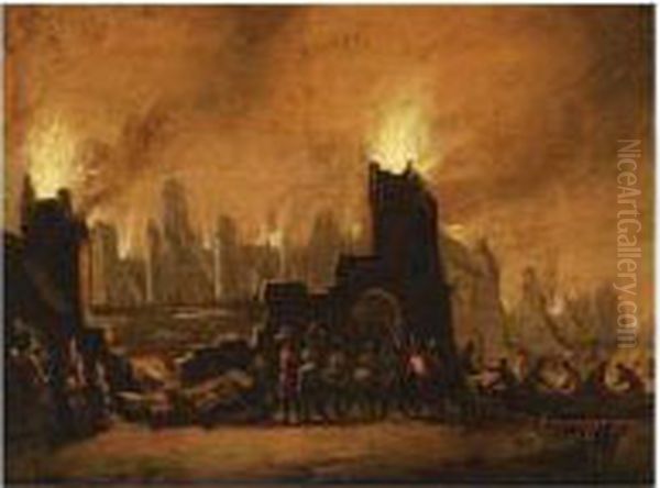 Delft 1626 - 1685/6 Leiden Oil Painting by Adriaen Lievensz van der Poel