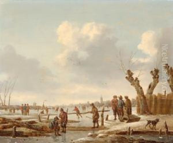 Wintervergnugen Oil Painting by Jacobus Van Der Stok