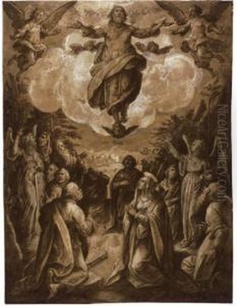 The Ascension Oil Painting by Jan van der Straet