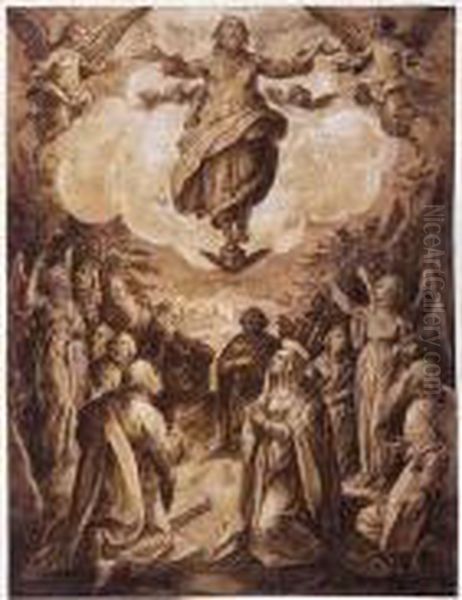 The Ascension Of Christ Oil Painting by Jan van der Straet