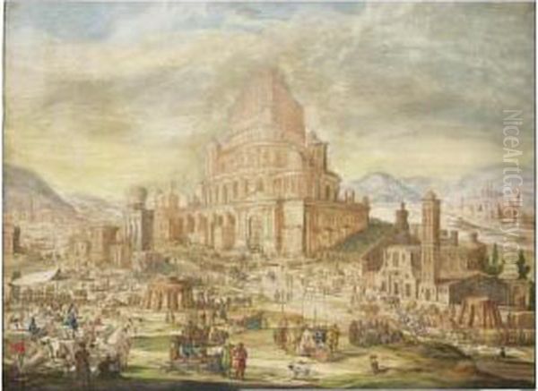 The Tower Of Babel Oil Painting by Jacob Van Der Ulft