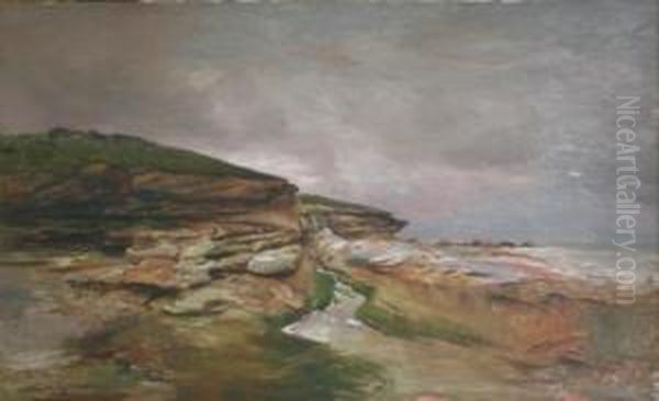 Rock Forms Bondi Oil Painting by Petrus van der Velden