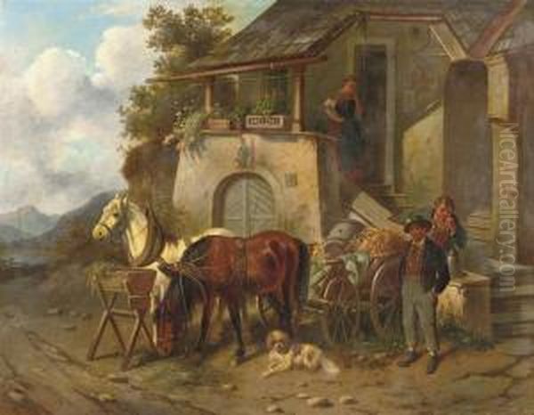 A Well-deserved Break Oil Painting by Adolf van der Venne