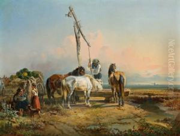 Pusztalandschaft Mit Reicher Staffage Oil Painting by Adolf van der Venne