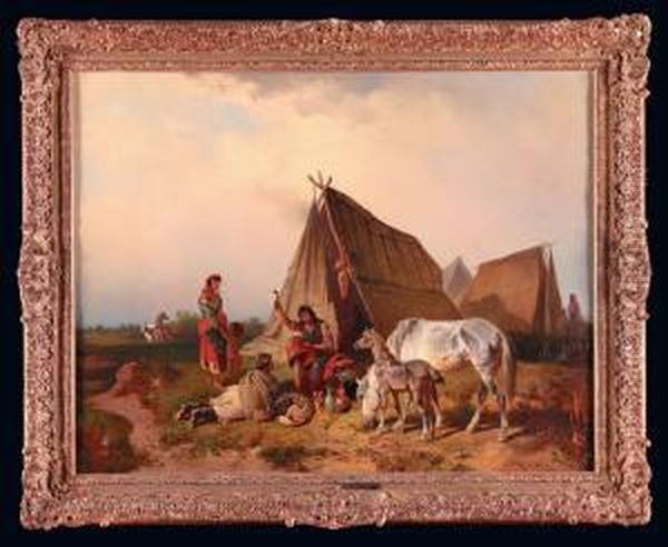 Kotlarz Na Puszcie Oil Painting by Adolf van der Venne