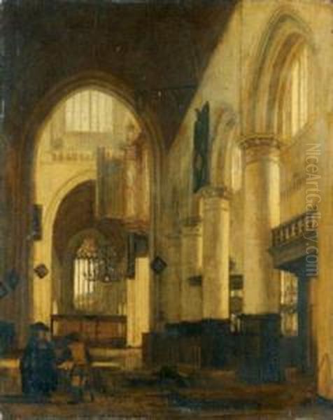 Interieur D'eglise Oil Painting by Hendrick Van Vliet