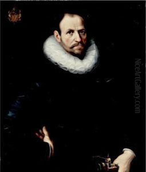 Portrait Of A Member Of The De Groot Family Oil Painting by Cornelis van der Voort