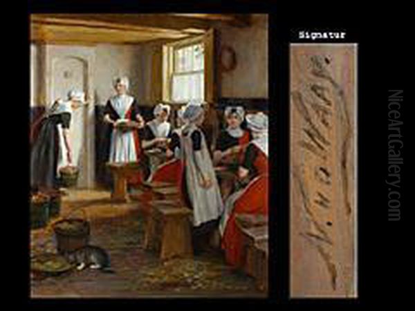 Im Waisenhaus Oil Painting by Nicolaas Van Der Waay