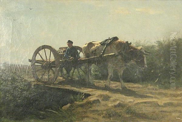 En Plein Campagne Oil Painting by Hermann Johannes Van Der Weele