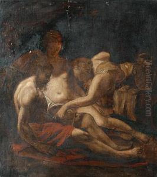 Lot And His Daughters Oil Painting by Adriaen Van Der Werff