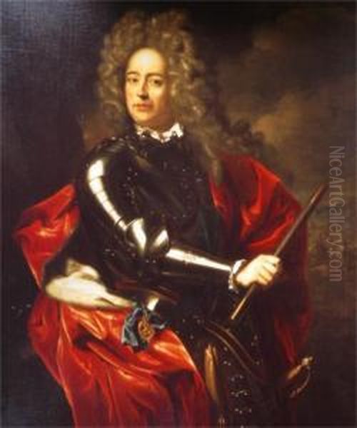 Colour Reproduction Of John, 1st Duke Of Marlborough Oil Painting by Adriaen Van Der Werff