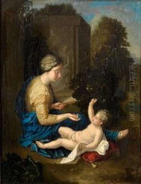 The Madonna And Child Oil Painting by Adriaen Van Der Werff