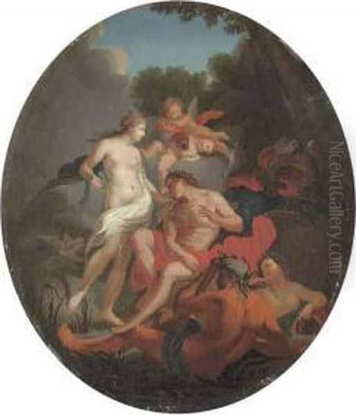 Hylas And The Naiads Oil Painting by Adriaen Van Der Werff