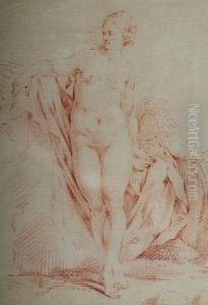 Study Of A Female Nude Oil Painting by Adriaen Van Der Werff