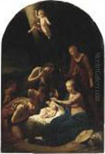 The Adoration Of The Shepherds by Adriaen Van Der Werff