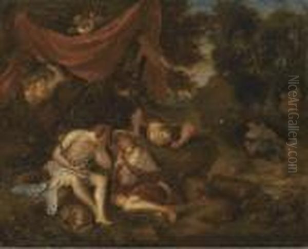 Diana And Endymion Oil Painting by Adriaen Van Der Werff