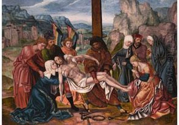 Die Kreuzabnahme Oil Painting by Rogier van der Weyden