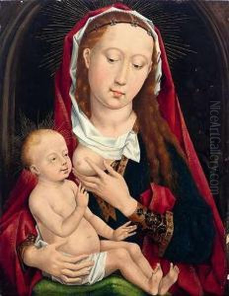 Madonna. Oil/panel Oil Painting by Rogier van der Weyden