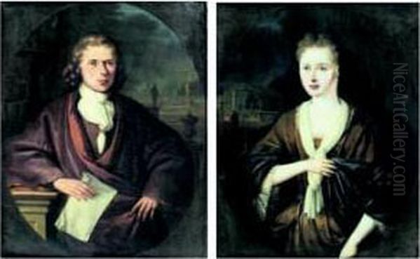 Gentiluomo E Gentildonna Oil Painting by Thomas van der Wilt